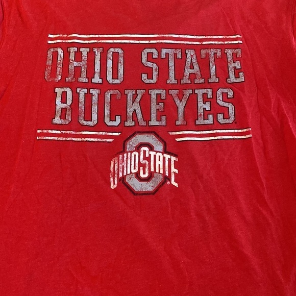 WOMEN’S XL Red Ohio State Buckeyes T-Shirt - Picture 2 of 3